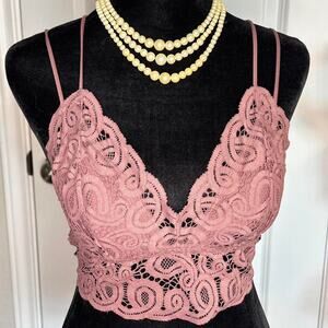 Victoria's Secret Dusty Rose Lace Bralette